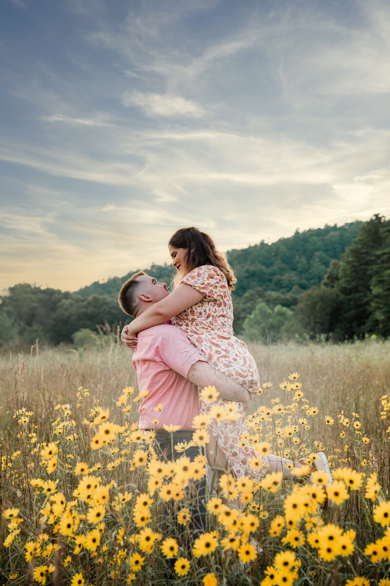 Samantha and Brett Engagement session in Cades Cove by Fyke Photography