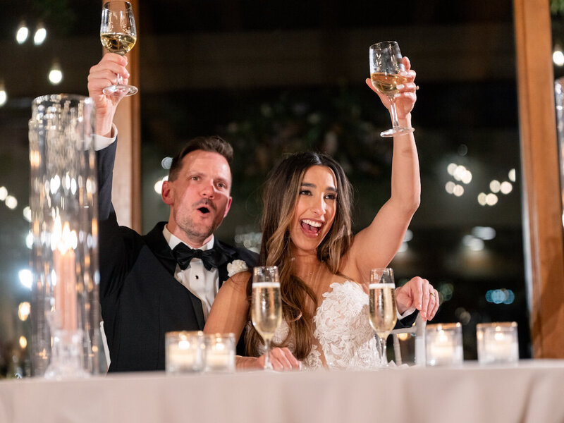 Reception decor in Canyonwood Ridge hall with romantic lighting and Hill Country details