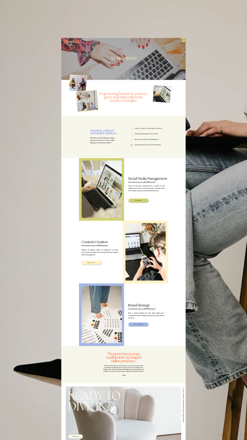 social media marketing management agency, branding, brand identity and website design, female agency and entrepreneur