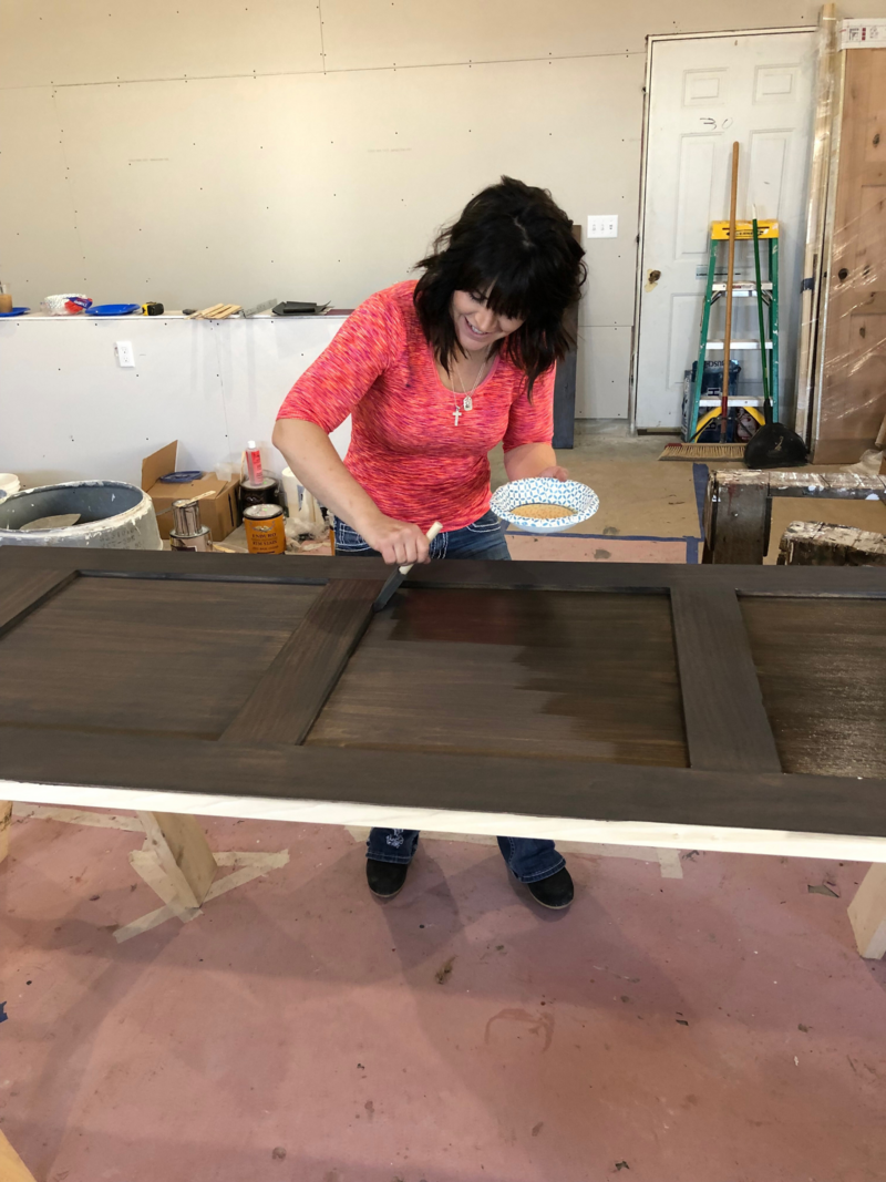 Leah Reinert DIY staining wood doors