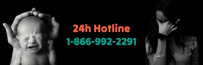 Custom social media graphic for Texas Safe Haven Baby Boxes, promoting a 24-hour crisis hotline for mothers and parents in need
