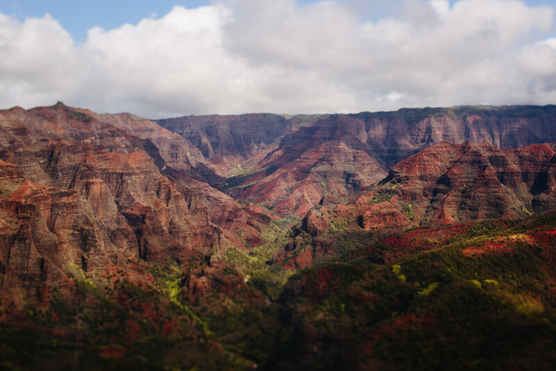 canyon view during the day time from a helicopter