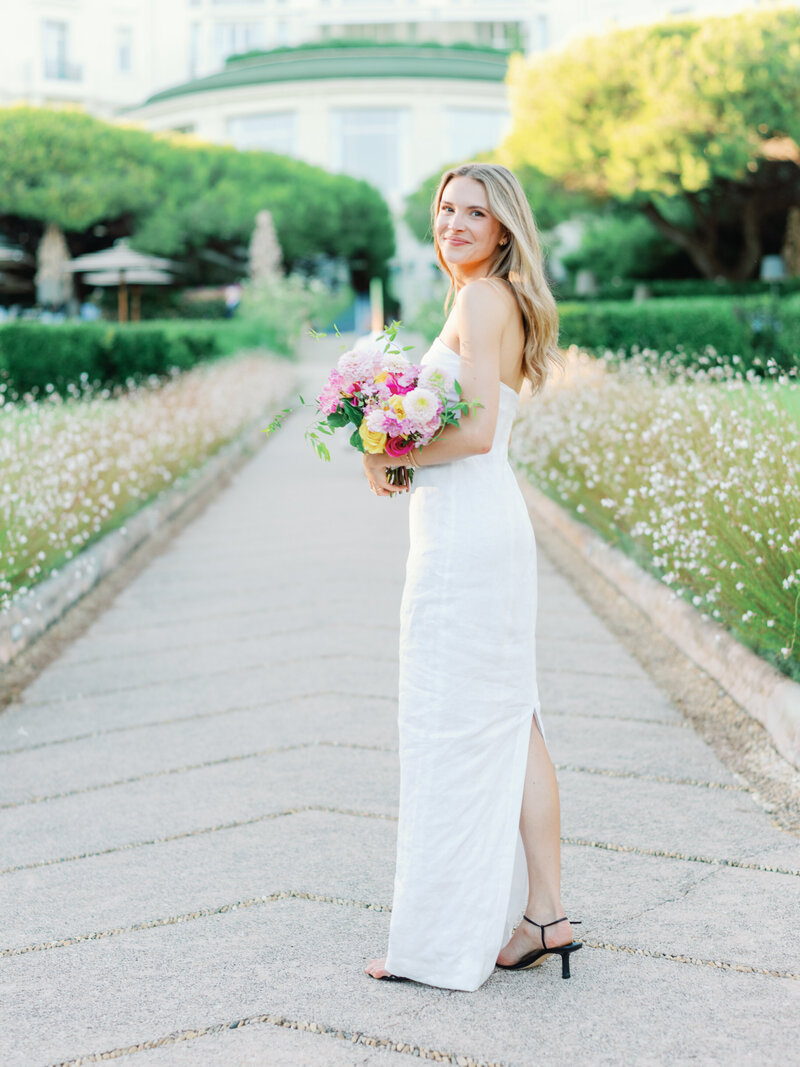 Portrait of the bride to be, at the Four Seasons Cap-Ferrat