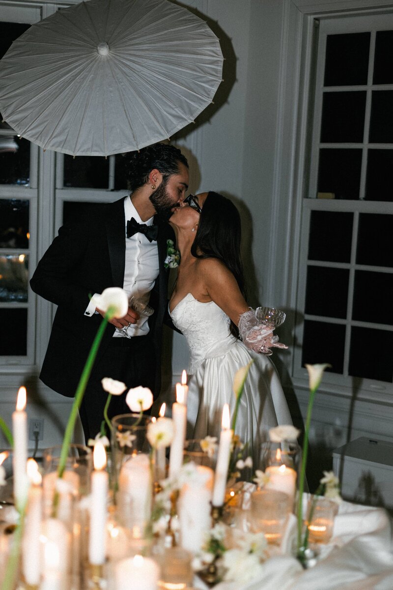 High-fashion wedding portrait with cinematic photojournalism style