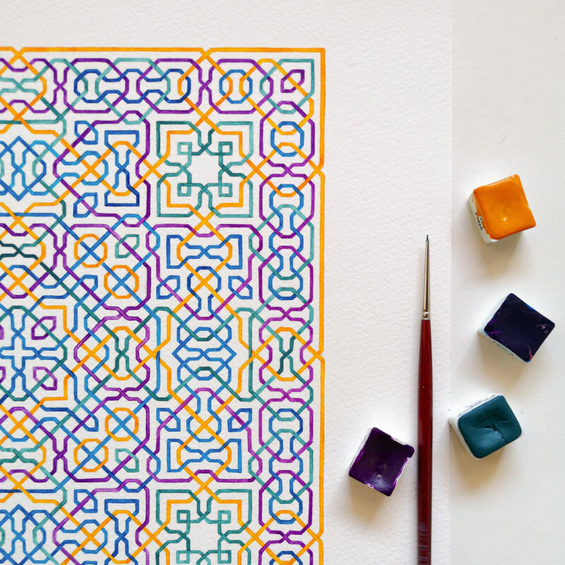 Islamic art pattern design