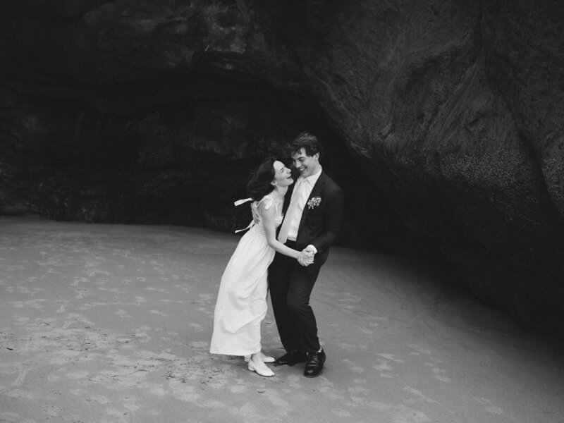 couple at cannon beach