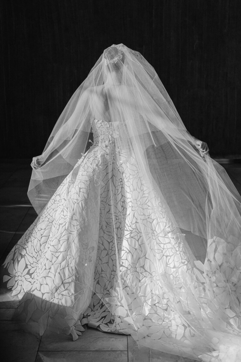 elegant bride antique car wedding day