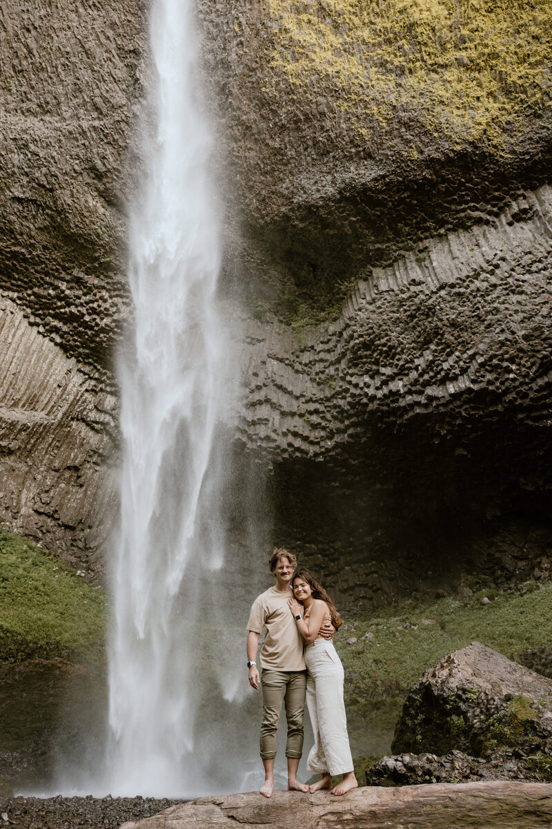 Branding headshots at a waterfall in Portland, Oregon for Avodah Co.