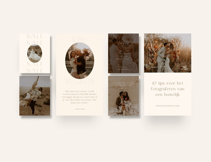 Boho Instagram templates voor fotografen