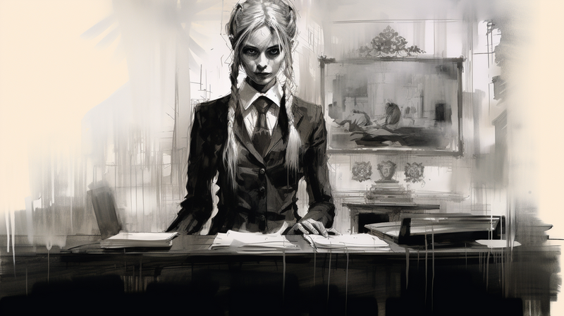nick0079_a_women_in_hotel_staff_uniform_sitting_behind_the_fron_2c66ee40-1869-4abd-9848-22c5253efe67