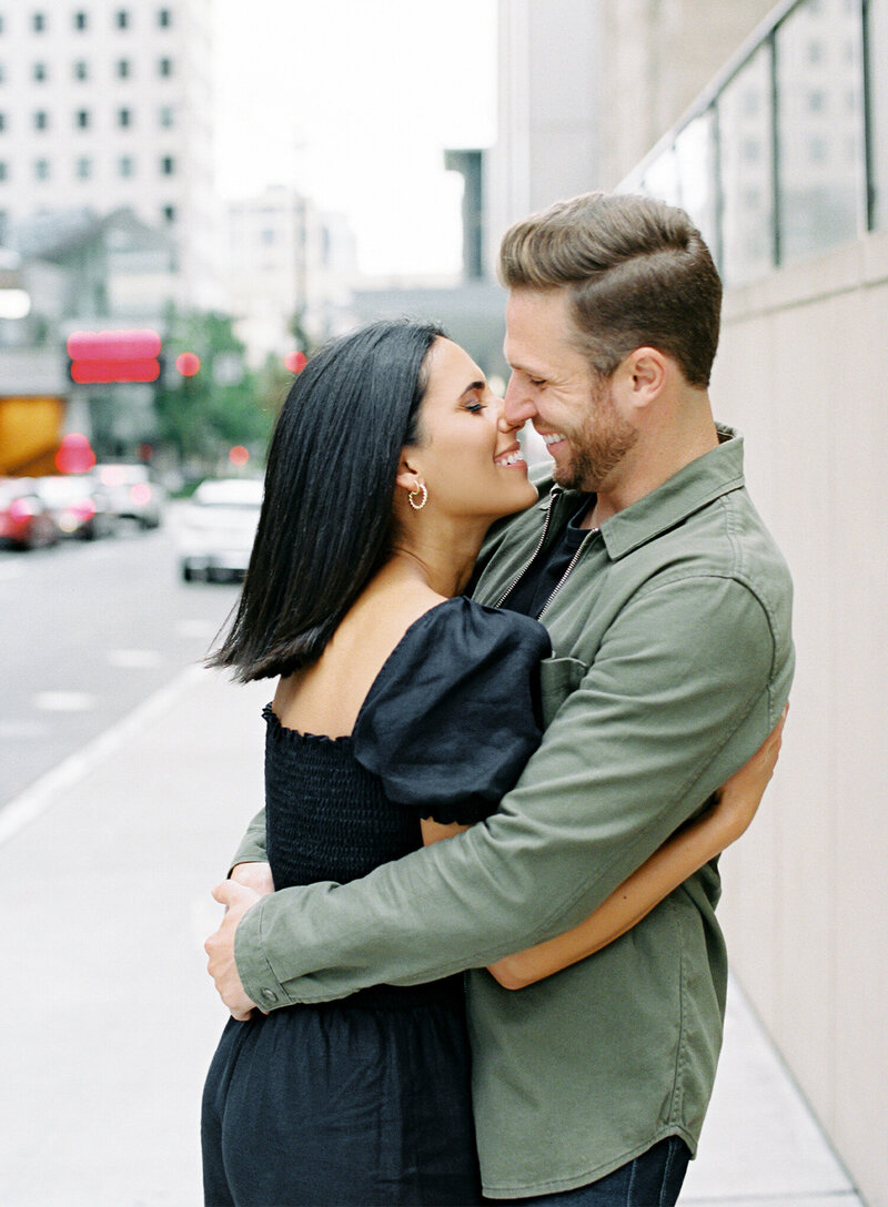 Seattle downtown engagemeent session - rooftop - film photography - fine art - 13