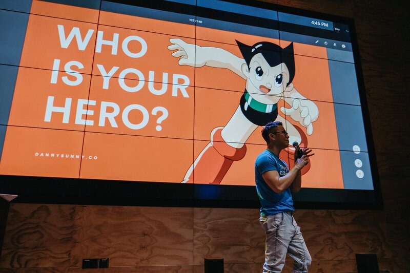 Dan on the Google stage