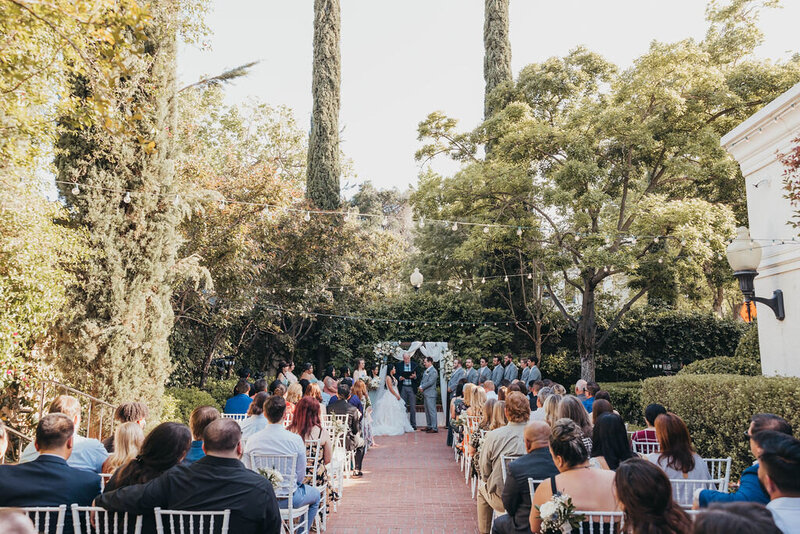 A beautiful ceremony held in the East Patio in Spring