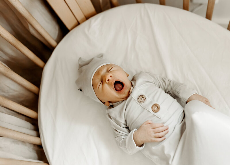 In Home Newborn Photography Session in Boulder Colorado with Luxury photographer Erin Jachimiak