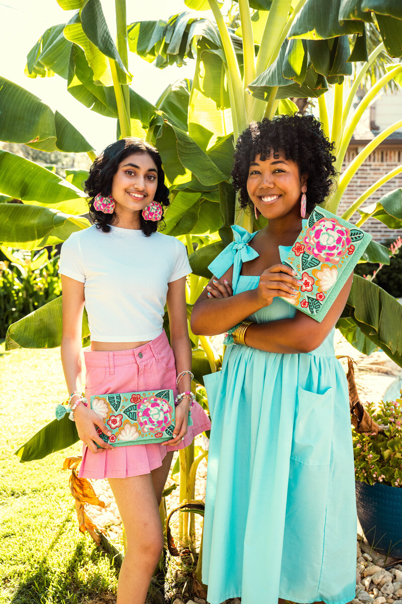 Mimi of The TIny Tassel posing with a Salood pediatric cancer ambassador