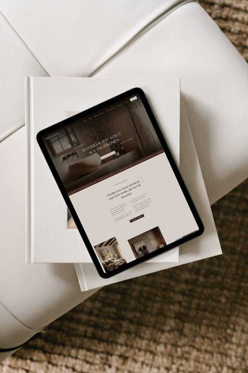 Luxe Showit website template voor interieurontwerper