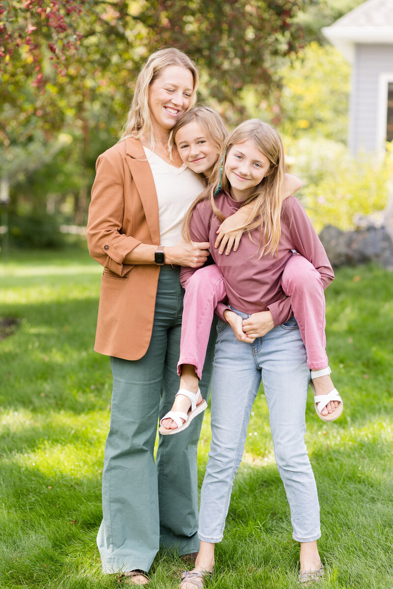Parent coach Amy Fink with her two kids