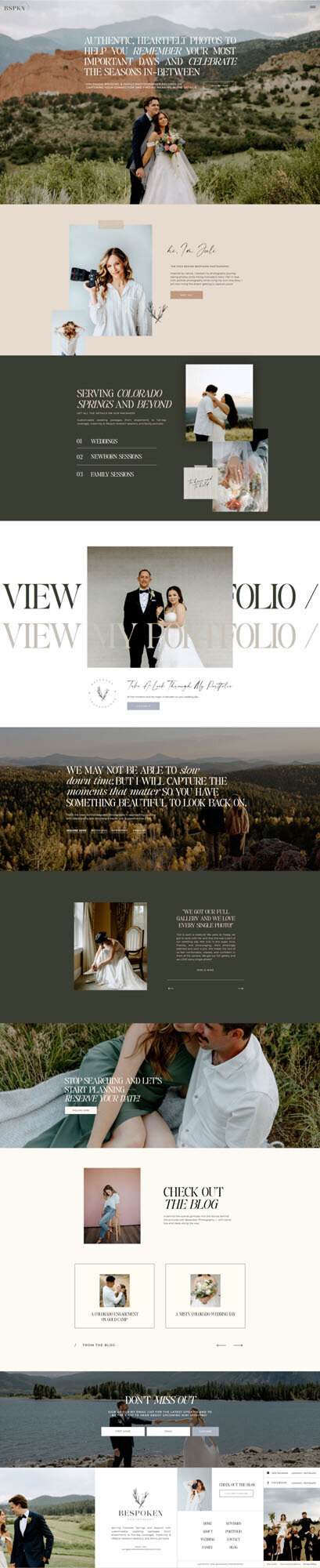 website and brand designer for photographers Palme Design Co mockup