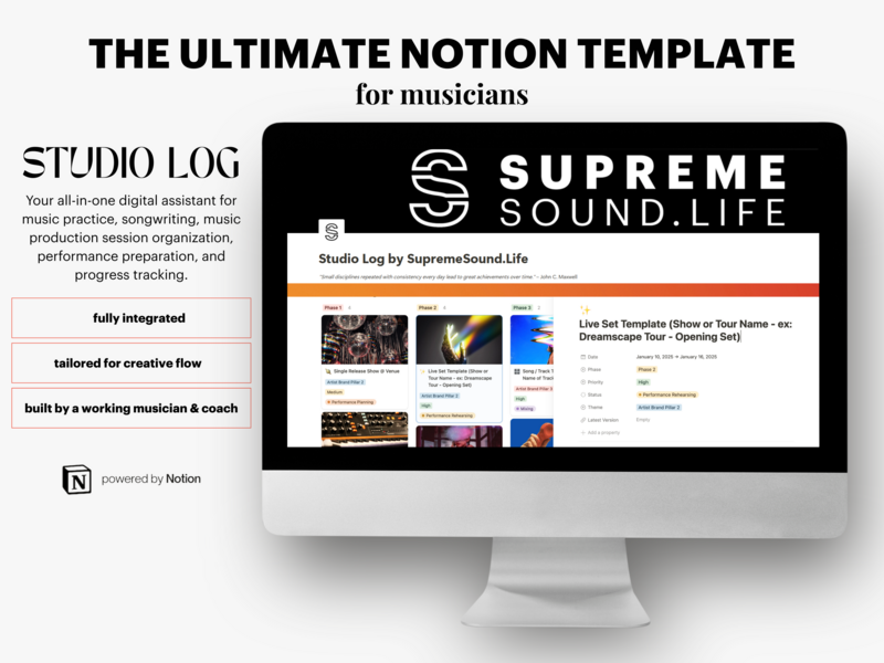 Studio Log Mockups