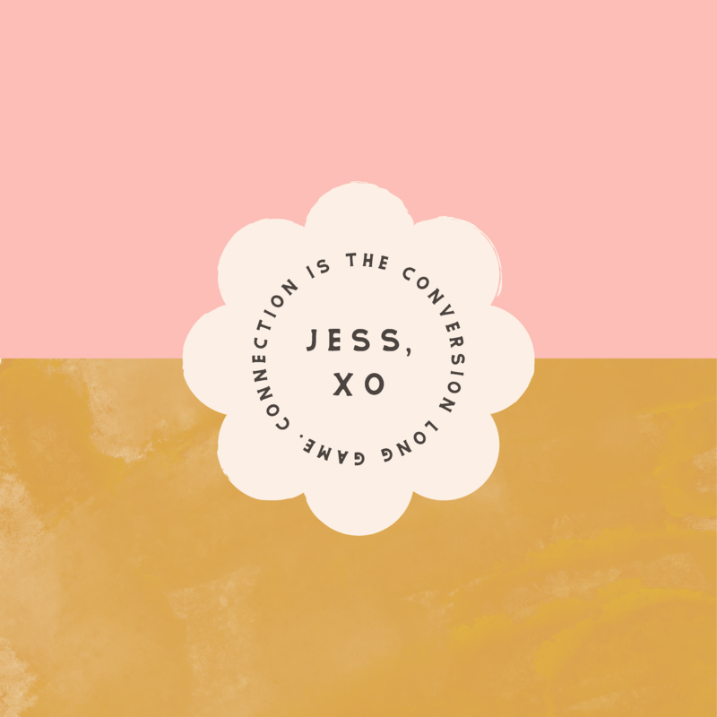 Flower stamp logo mark for Jess XO