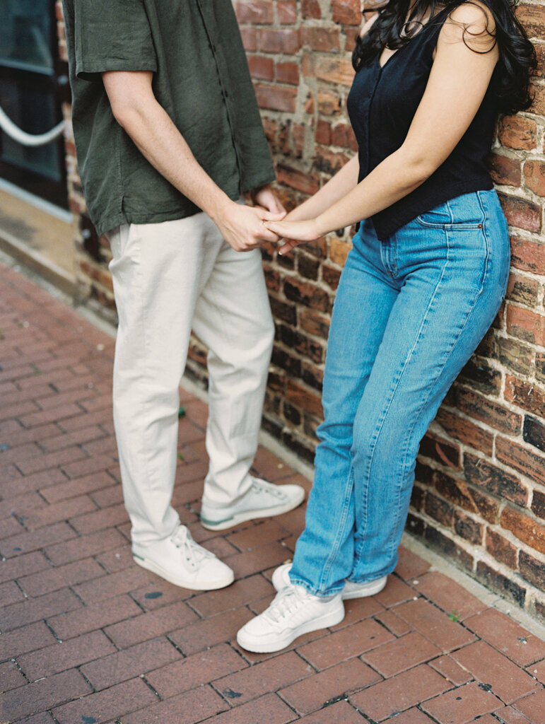 couple holding hands taken by washington dc wedding photographer