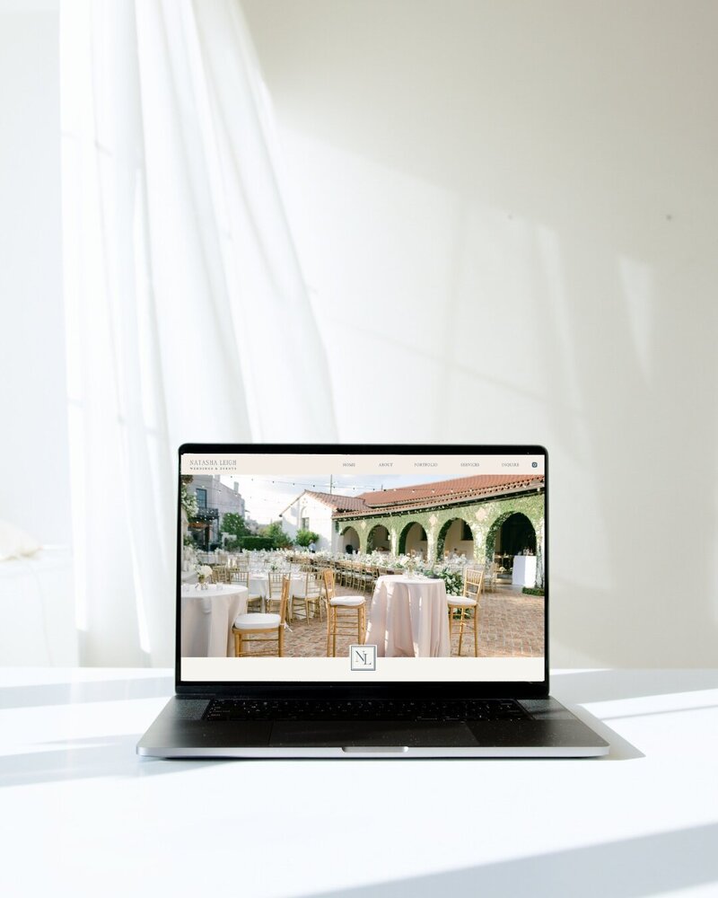 custom Showit website design for Natasha Leigh Events, a wedding planner in Austin and New Orleans