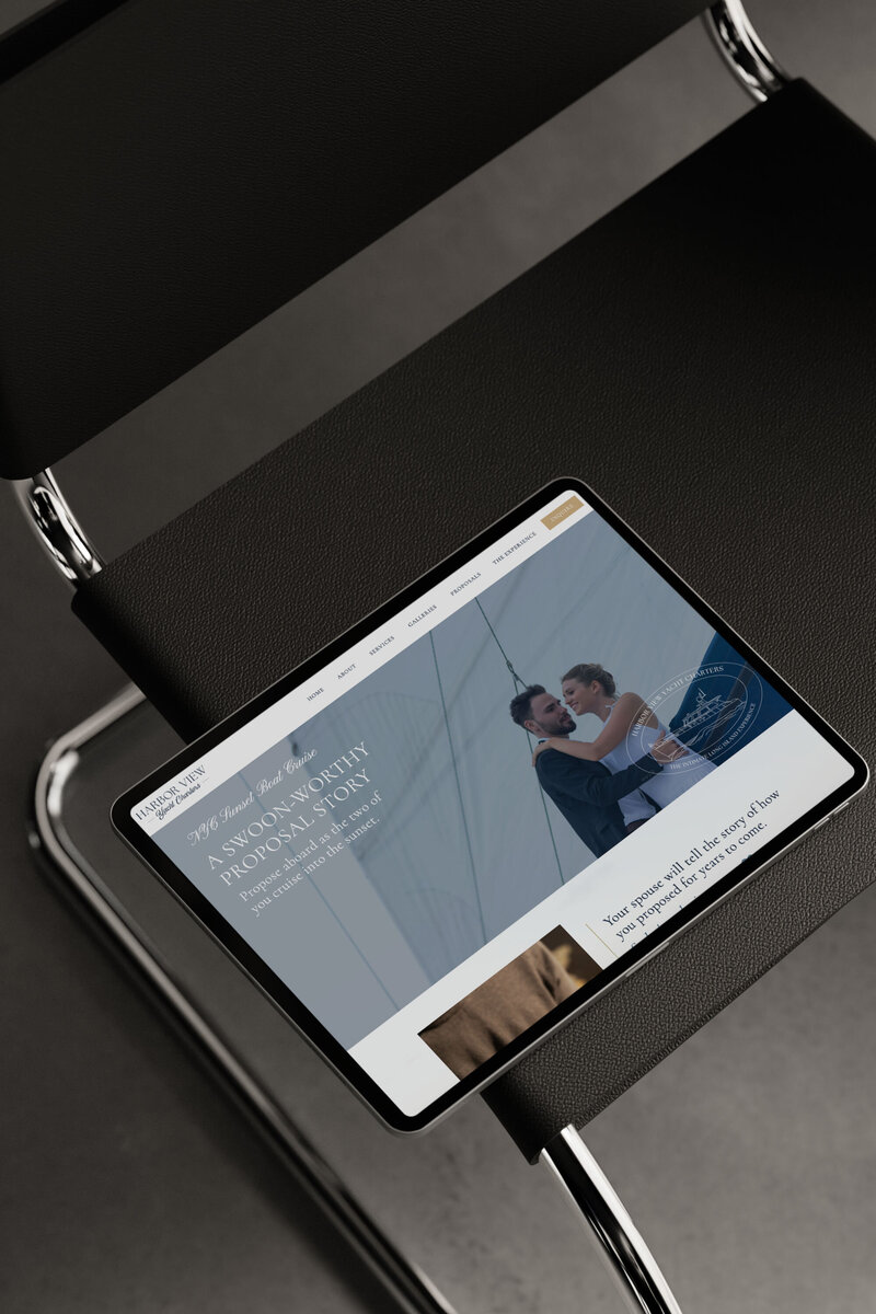 Custom website design for Harbor View Yacht Charter in New York