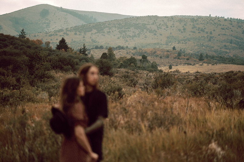 35mm Film portrait of alternative Idaho couple.