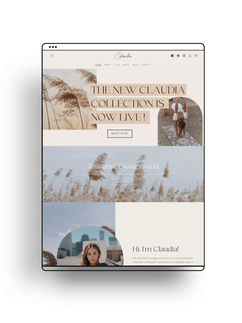 claudia boho shopify theme for jewellery and online shops