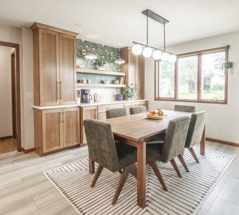 mid-mod dining and kitchen remodel