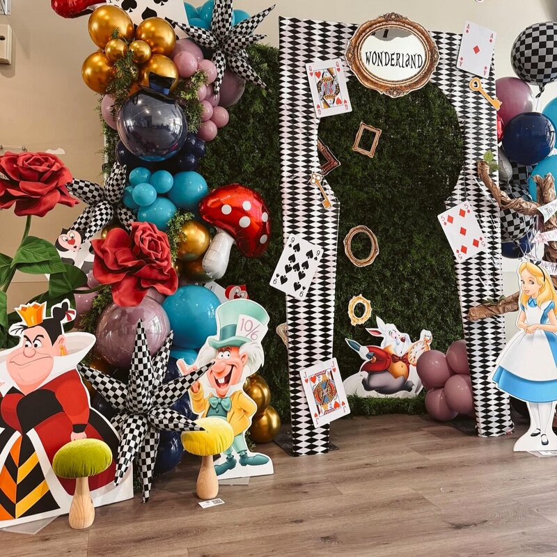 alice in wonderland themed party decor - The Party Pond
