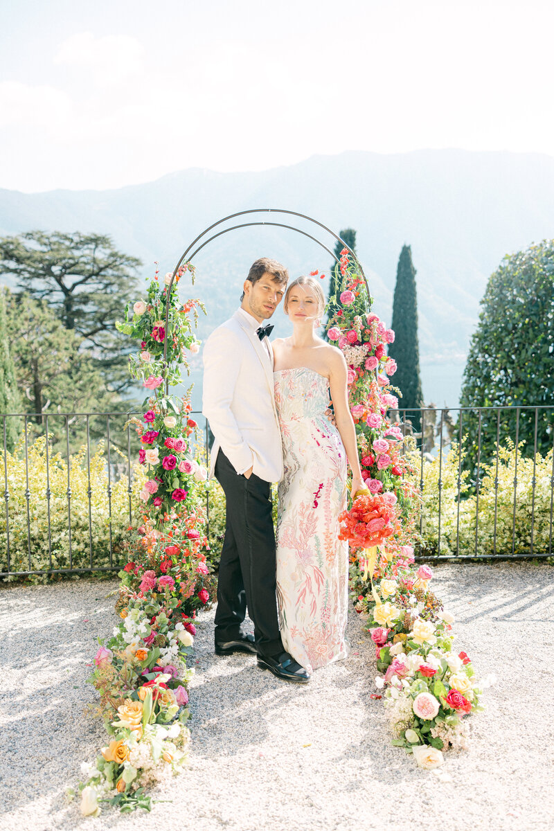 Lake Como, Italy Wedding at Villa del Balbianello in the summer fine art photography by  Chelsey Black Photography