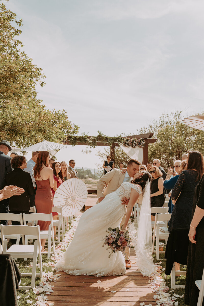 Oak Glen wedding ceremony in southern california