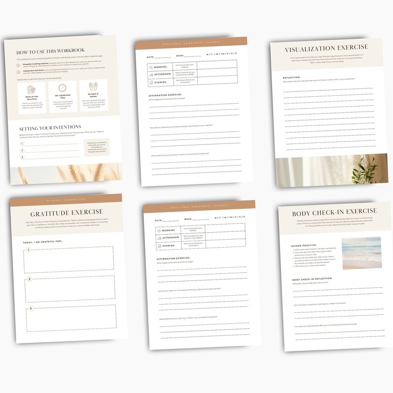 Holistic Coach Workbook canva template2