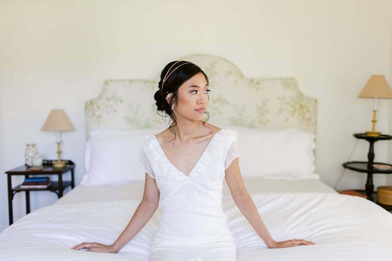 Bride getting ready at Historic Red Farm