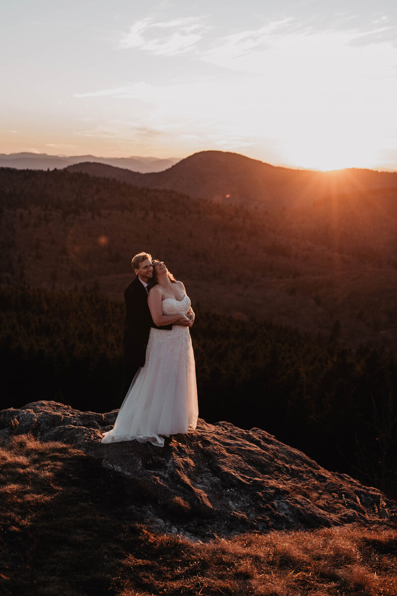 Black Balsam Knob mountaintop elopement in North Carolina