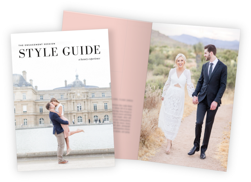 Engagement Session Style Guide | Resource for portrait and wedding photographers from Amy & Jordan