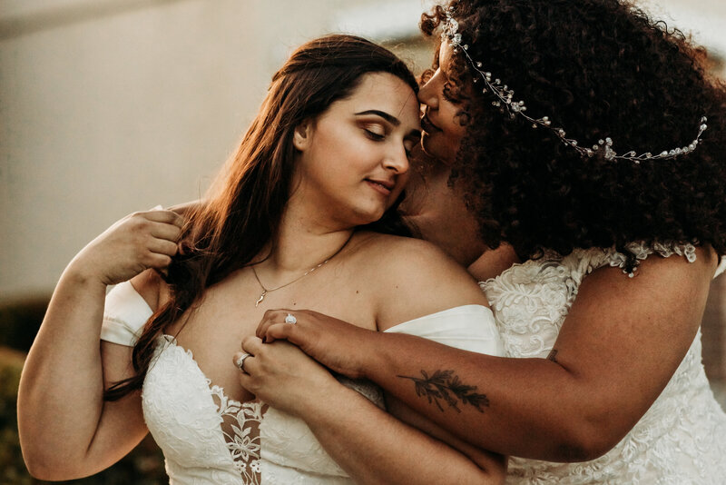 LGBTQ wedding couple