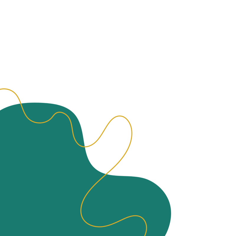 Green background shape with a gold overlay