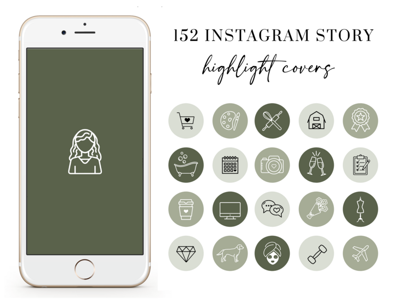 Instagram Story Highlight Icons - Instagram Story Covers - Highlight Covers For Instagram Green Icons