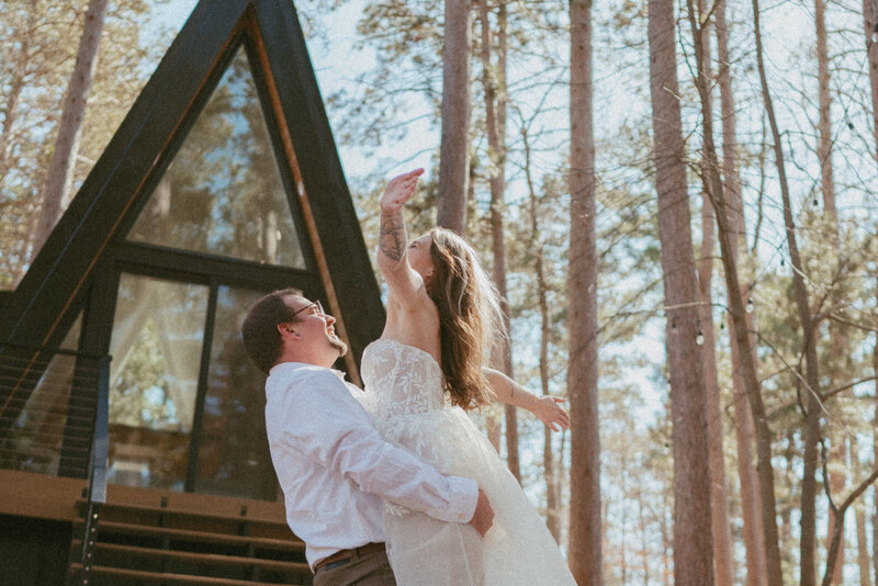 adventure couple dancing together