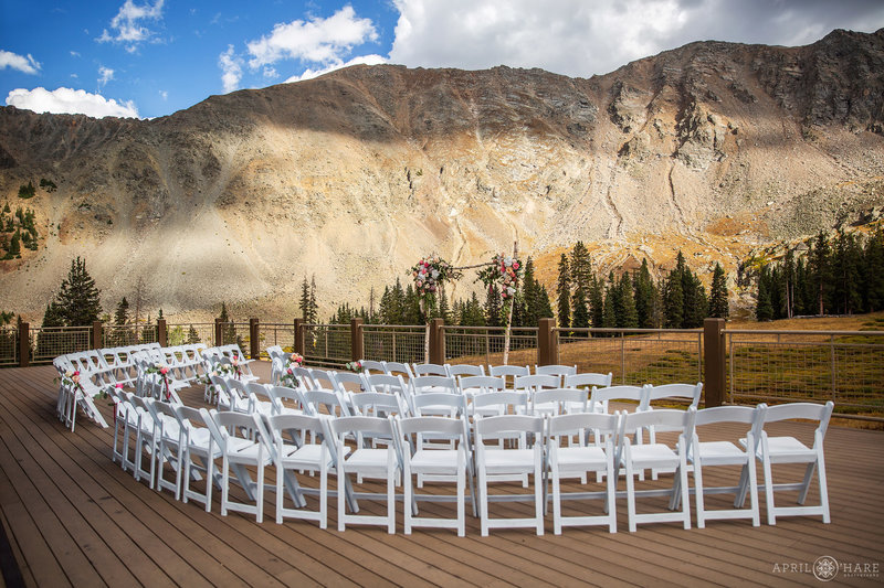 Fall Wedding Ceremony Black Mountain Lodge at Arapahoe Basin