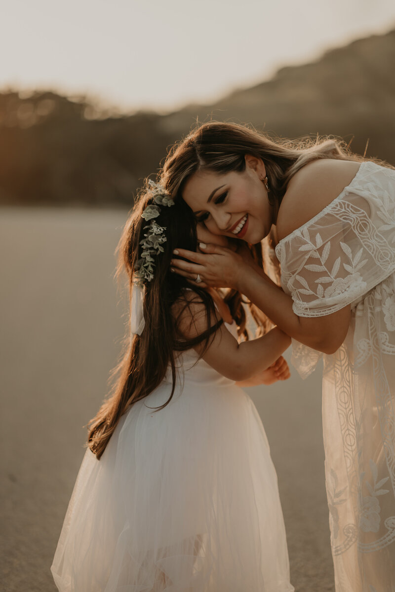 Mom and Daughter White Dress