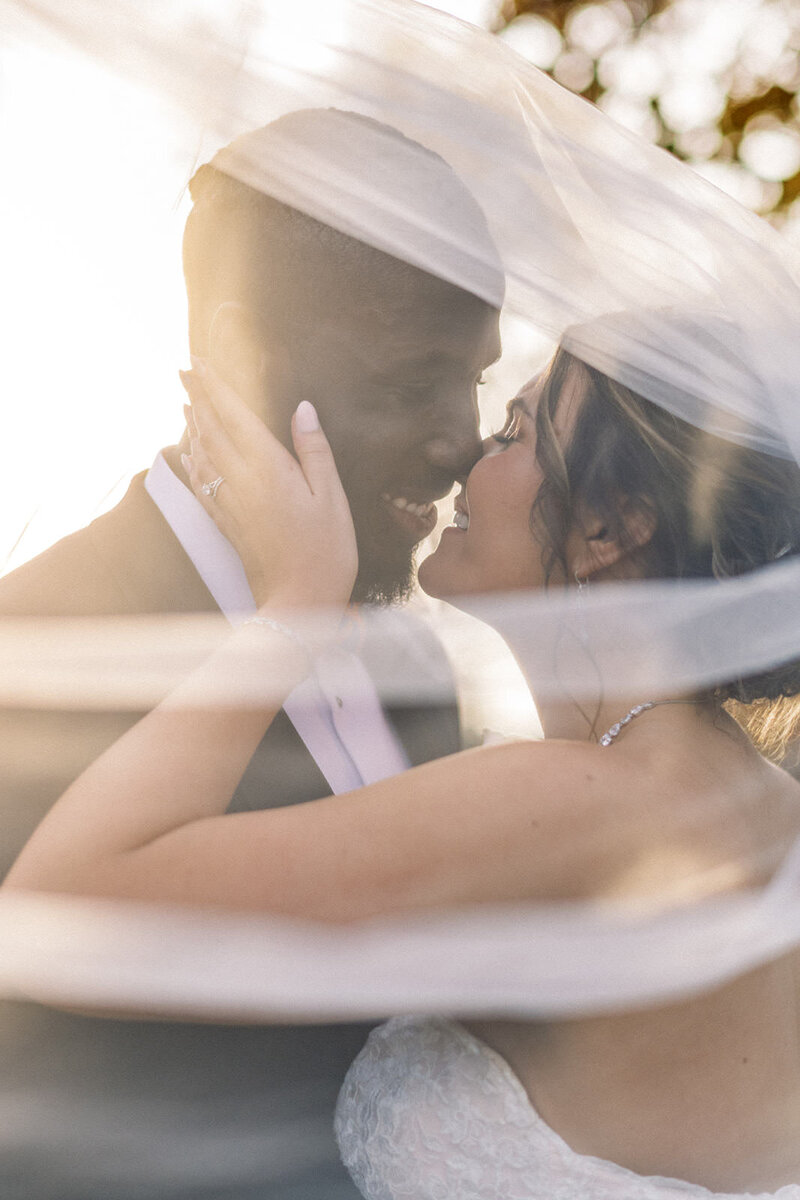 Classic bride and groom walking down the aisle after their Philadelphia wedding