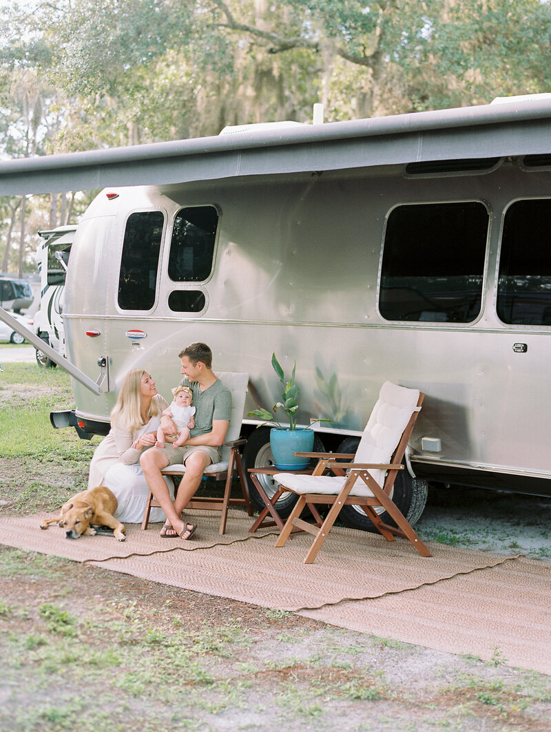 Nokomis, Florida family session at campsite