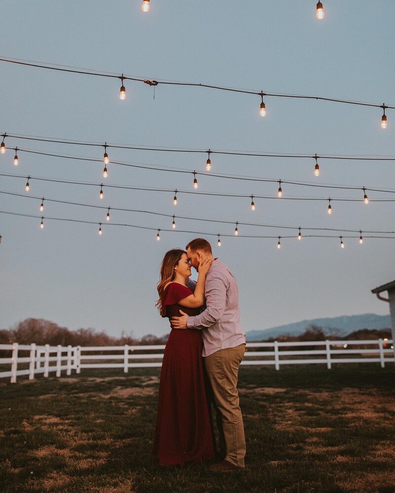 Smoky Mountain backdrop at The River Place wedding venue