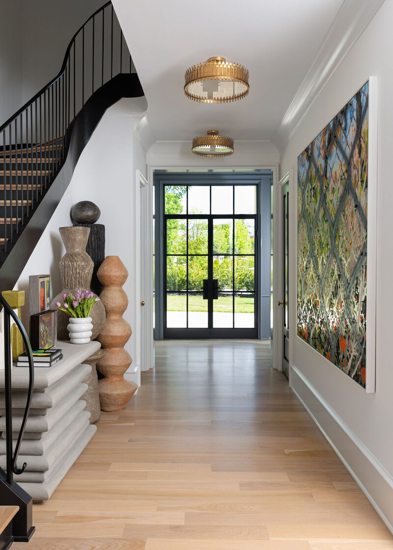 Reading nook in a hallway
