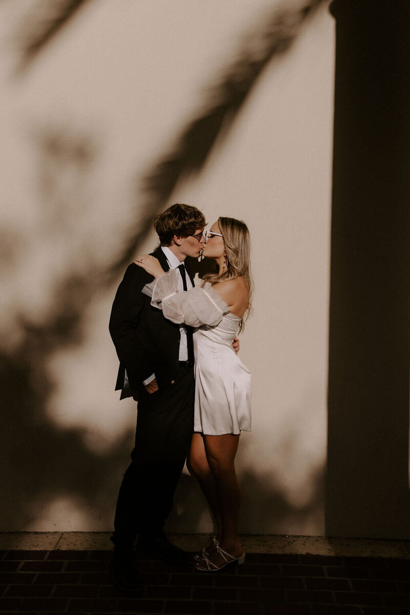 Couple Kissing Engagement Photos