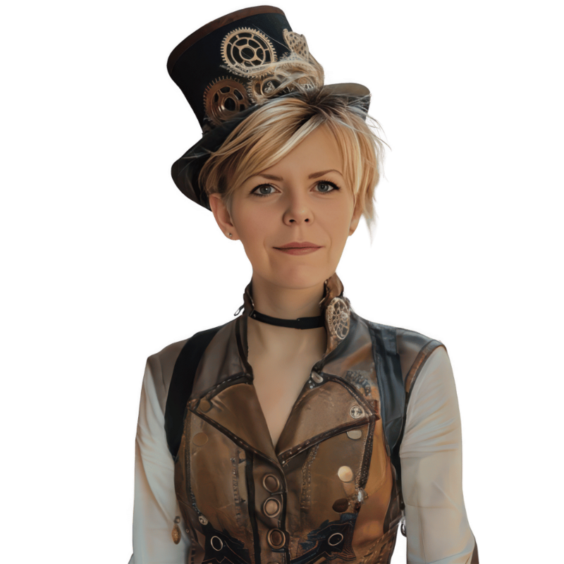AI Photography showcasing steampunk brand design