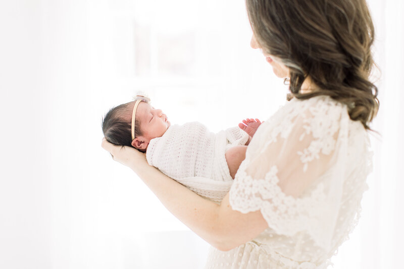 mom and newborn baby